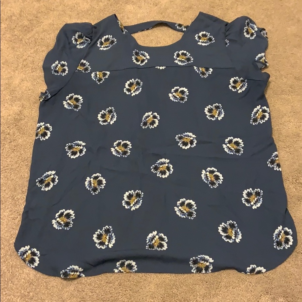 Blue flower Loft top